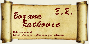 Božana Ratković vizit kartica